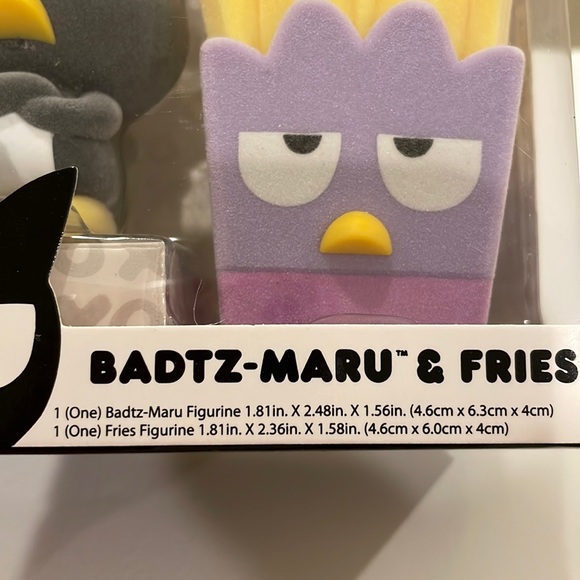 New Sanrio Badtz-maru and Fries Flocked Figurines - Picture 4 of 5